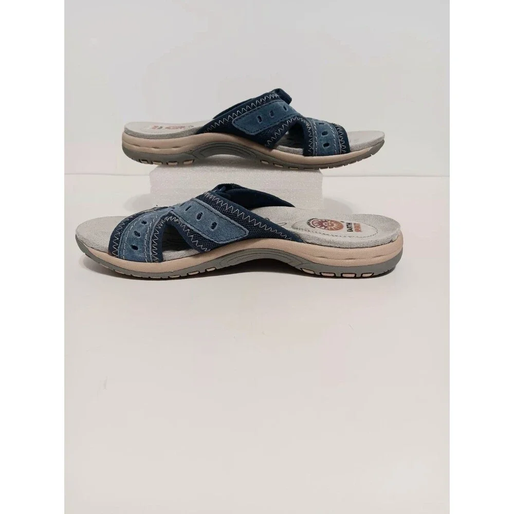 Gelron 2000 Earth Spirt Blue Leather  Sandals Women's Sz 6